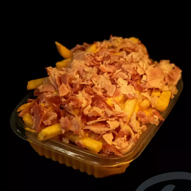 Papas con chedar y bacon